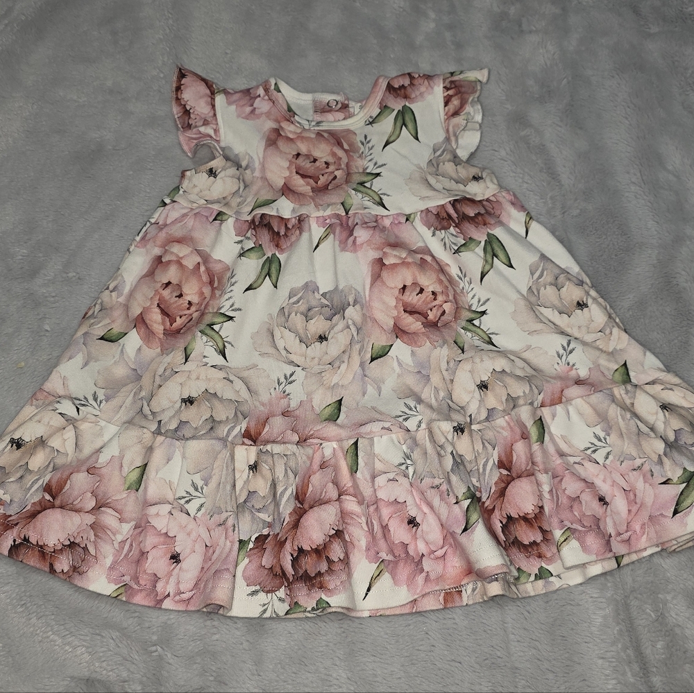 6-12mo Sofia Mila Organic Cotton Ruffle Sleeveless Dress